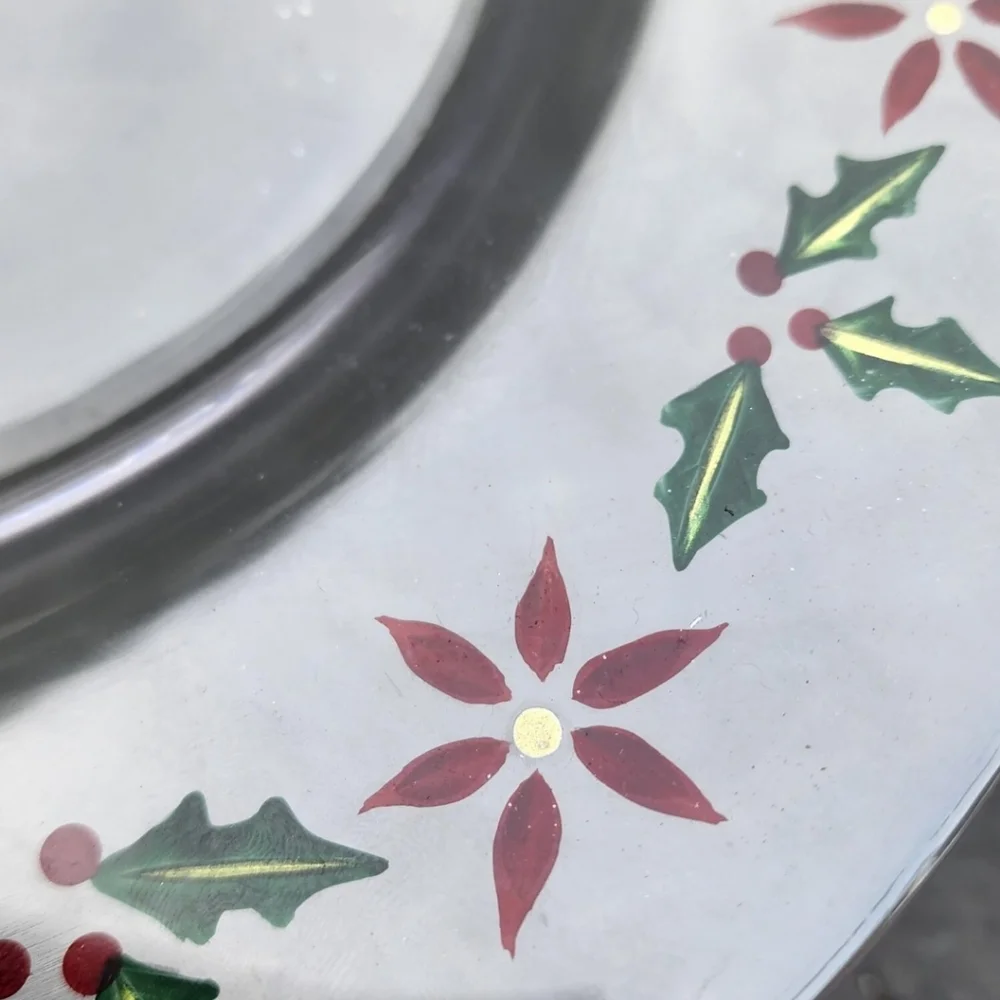 NEW!! Pier 1 Glass Poinsettia 13